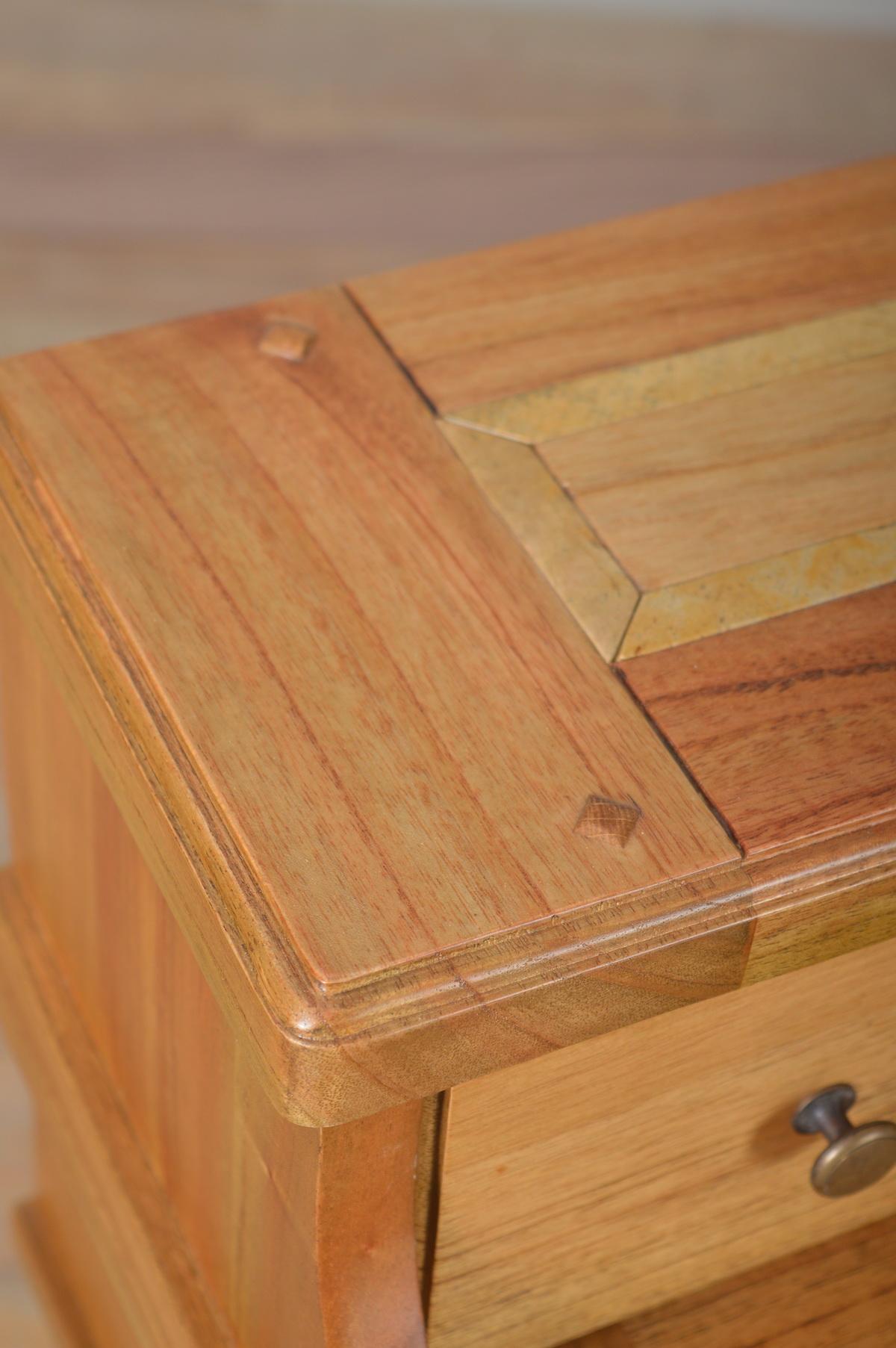 Welbeck Inlaid Oak Desk.